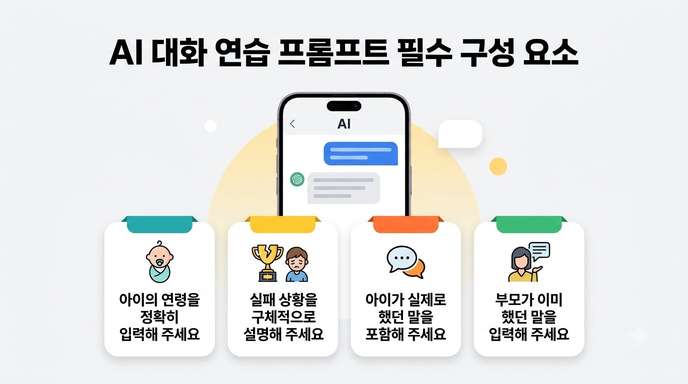 'AI 대화 연습 프롬프트 필수 요소'
