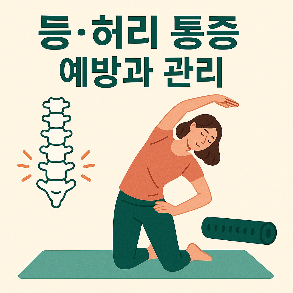 중년 등&middot;허리 통증 예방과 관리
