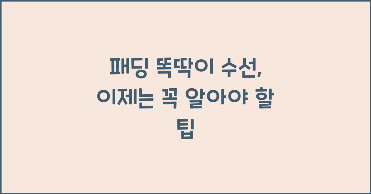 패딩 똑딱이 수선