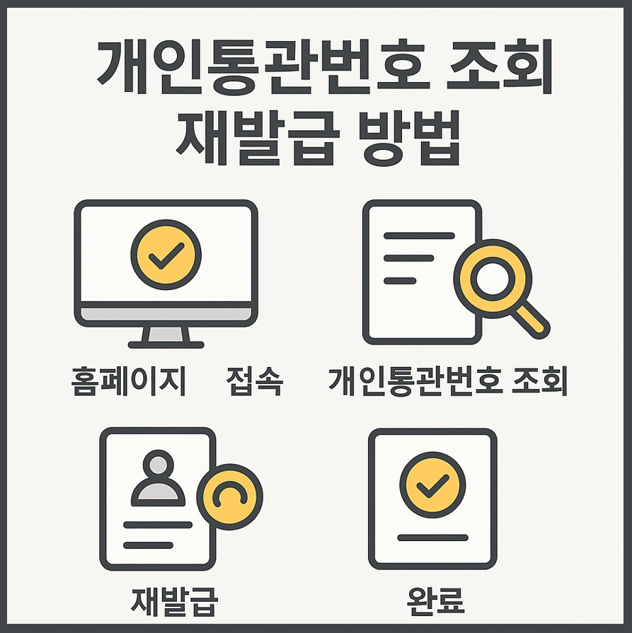 개인통관고유번호 조회 재발급 방법