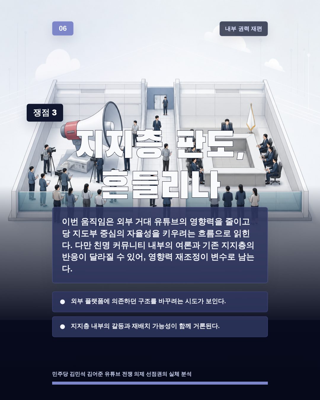 지지층 판도, 흔들리나