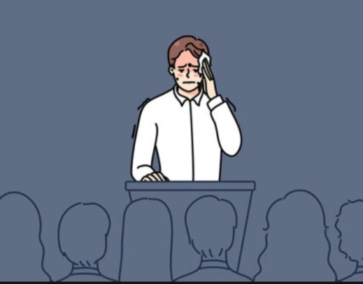 발표할때불안한 사회불안장애 홍보이미지