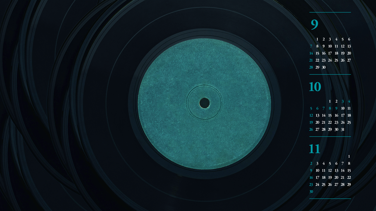 07 빈티지 LP판 B - 2025년10월 노트북배경화면