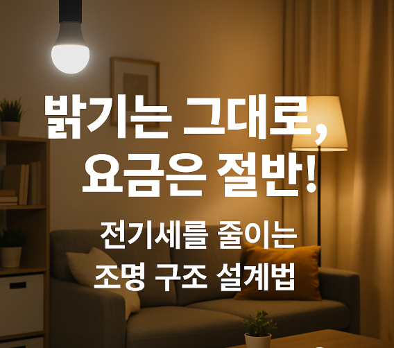 밝기는 그대로, 요금은 절반! 전기세를 줄이는 조명 구조 설계법