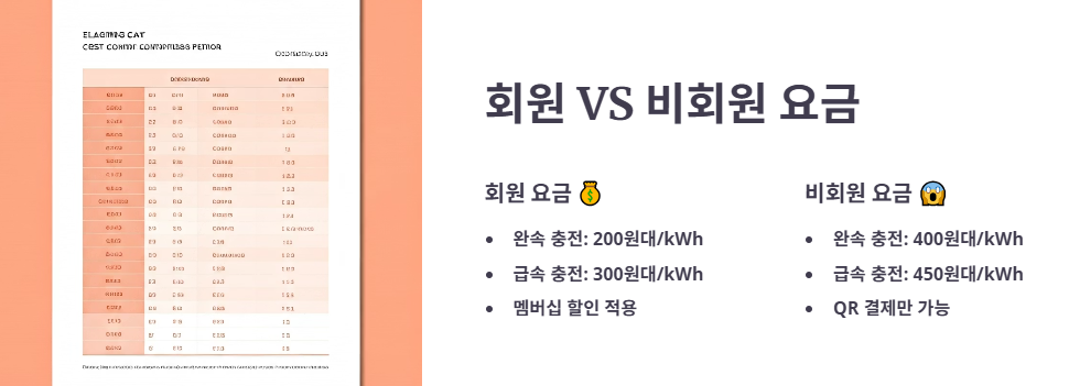 SK일렉링크 회원/비회원 충전 요금