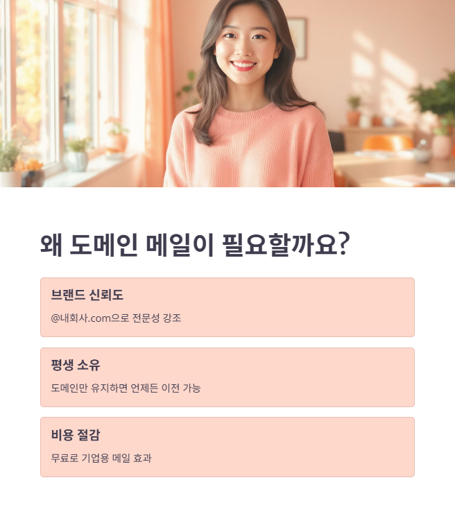 무료 웹메일의 진짜 장점: 도메인 연결의 힘