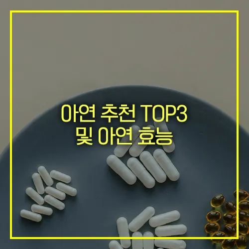 아연 영양제 추천 TOP3