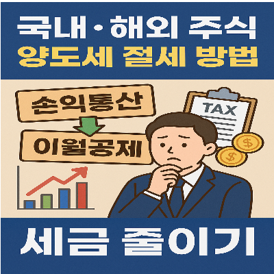 국내·해외 주식 양도세 절세 방법|손익통산·이월공제로 세금 줄이기