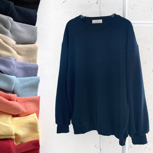 1+1 여성 오버핏 얇은 맨투맨 가을 긴팔티