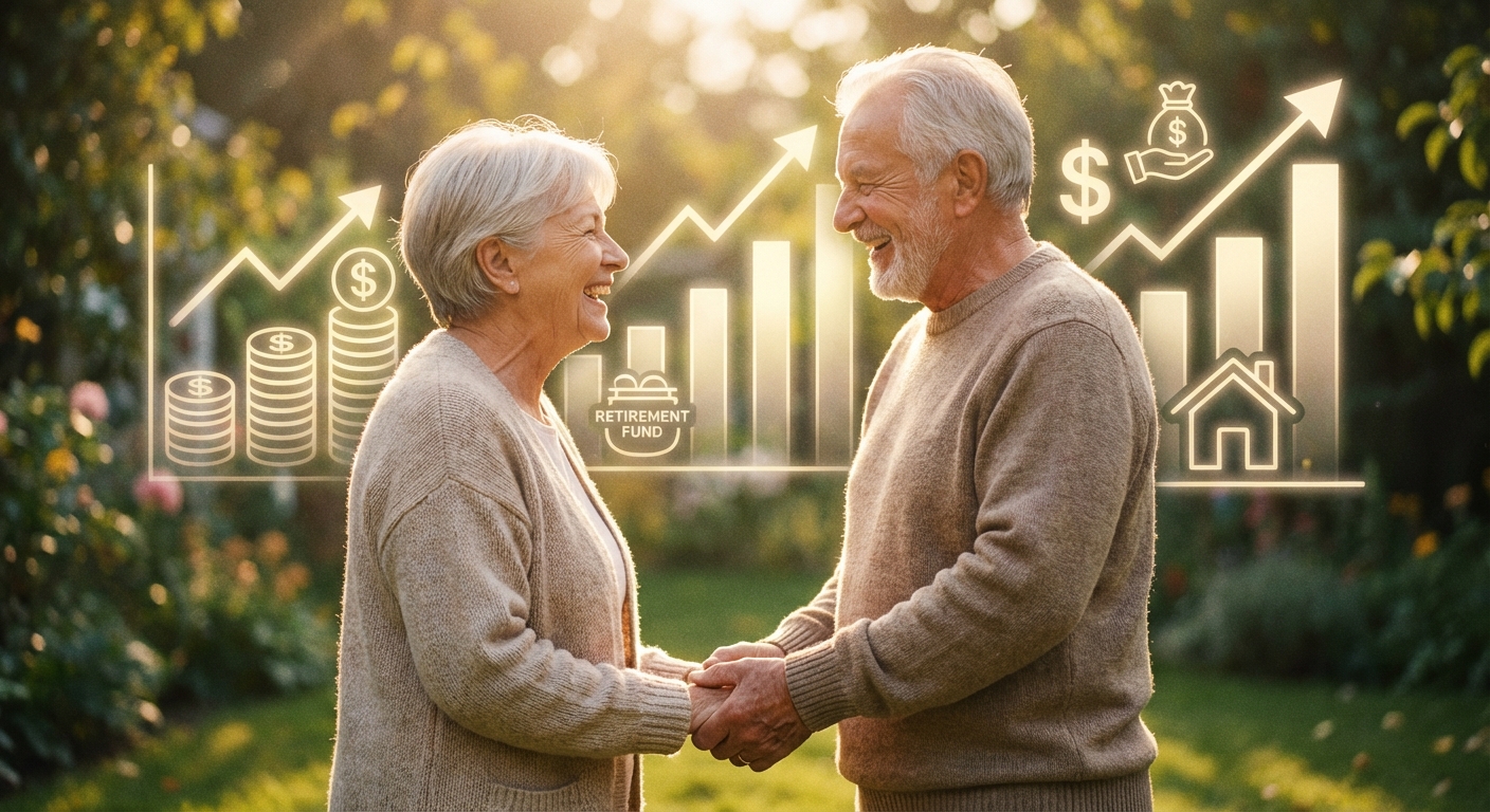 TDF 펀드와 연금저축펀드 차이점 이해를 돕는 노부부의 행복한 노후 모습