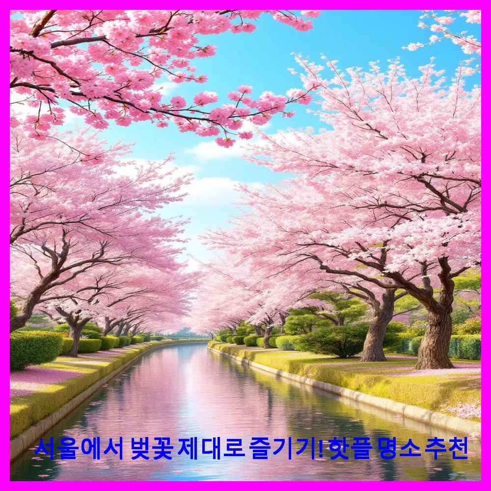 서울에서 벚꽃 제대로 즐기기! 핫플 명소 추천