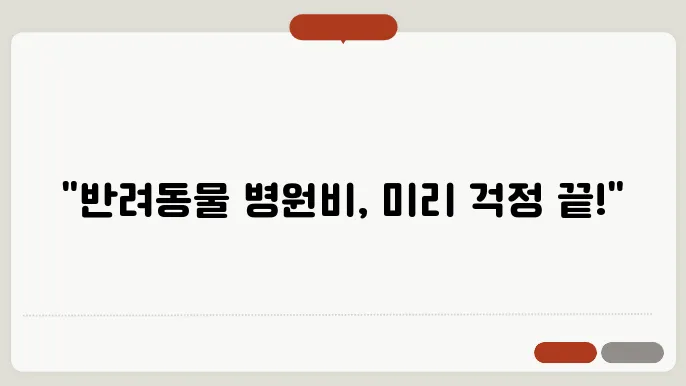 펫보험, 내 반려동물을 위한 현명한 선택