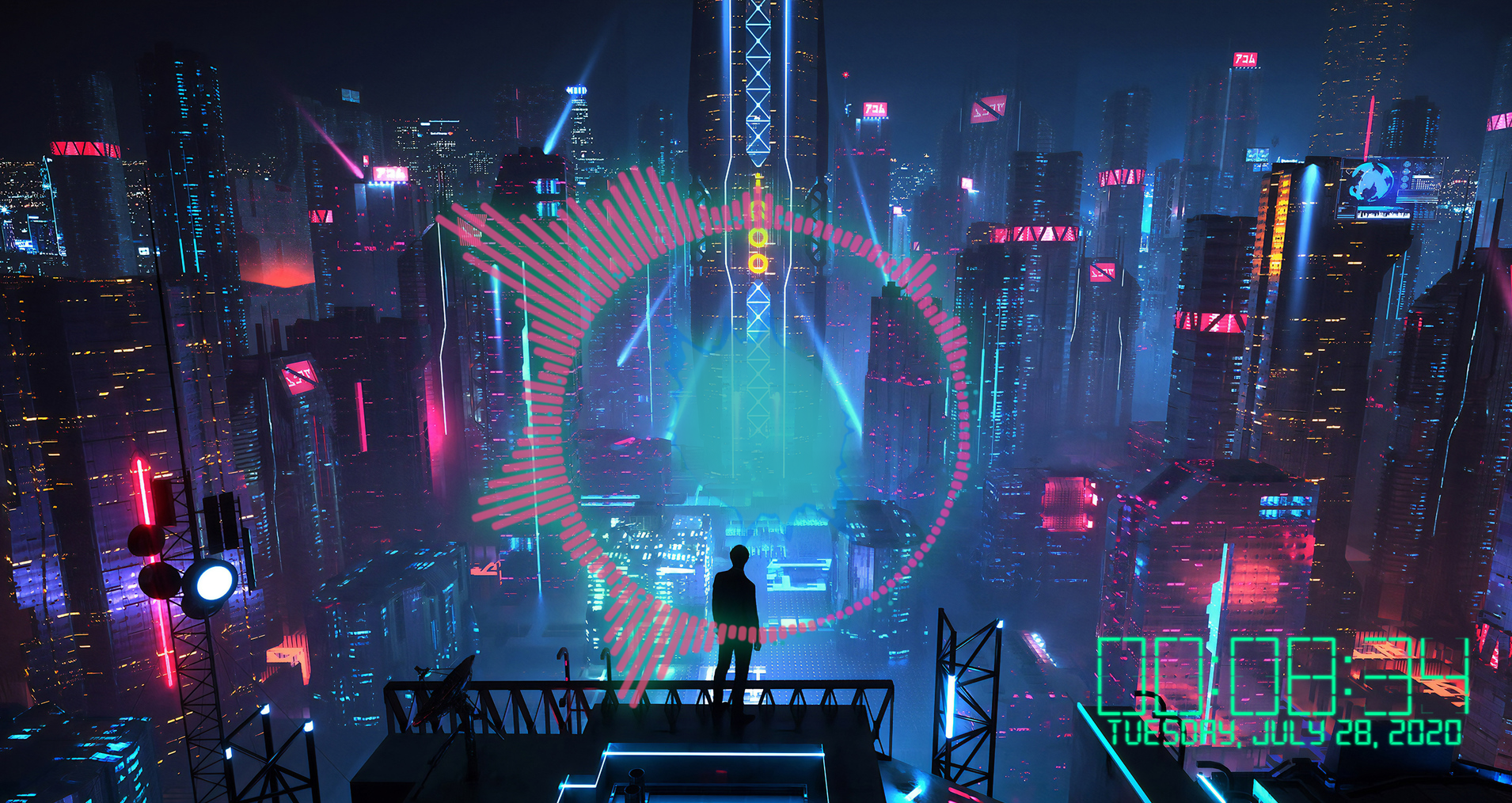 소리에 따라 반응하는 원