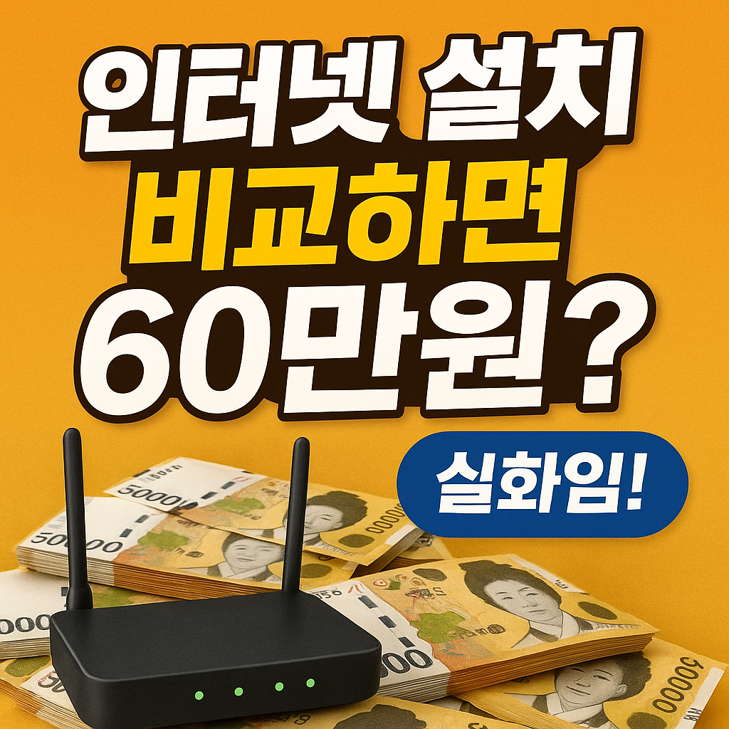 “인터넷 설치 비교하면 60만 원? 사은품 많은 곳만 모았습니다!”