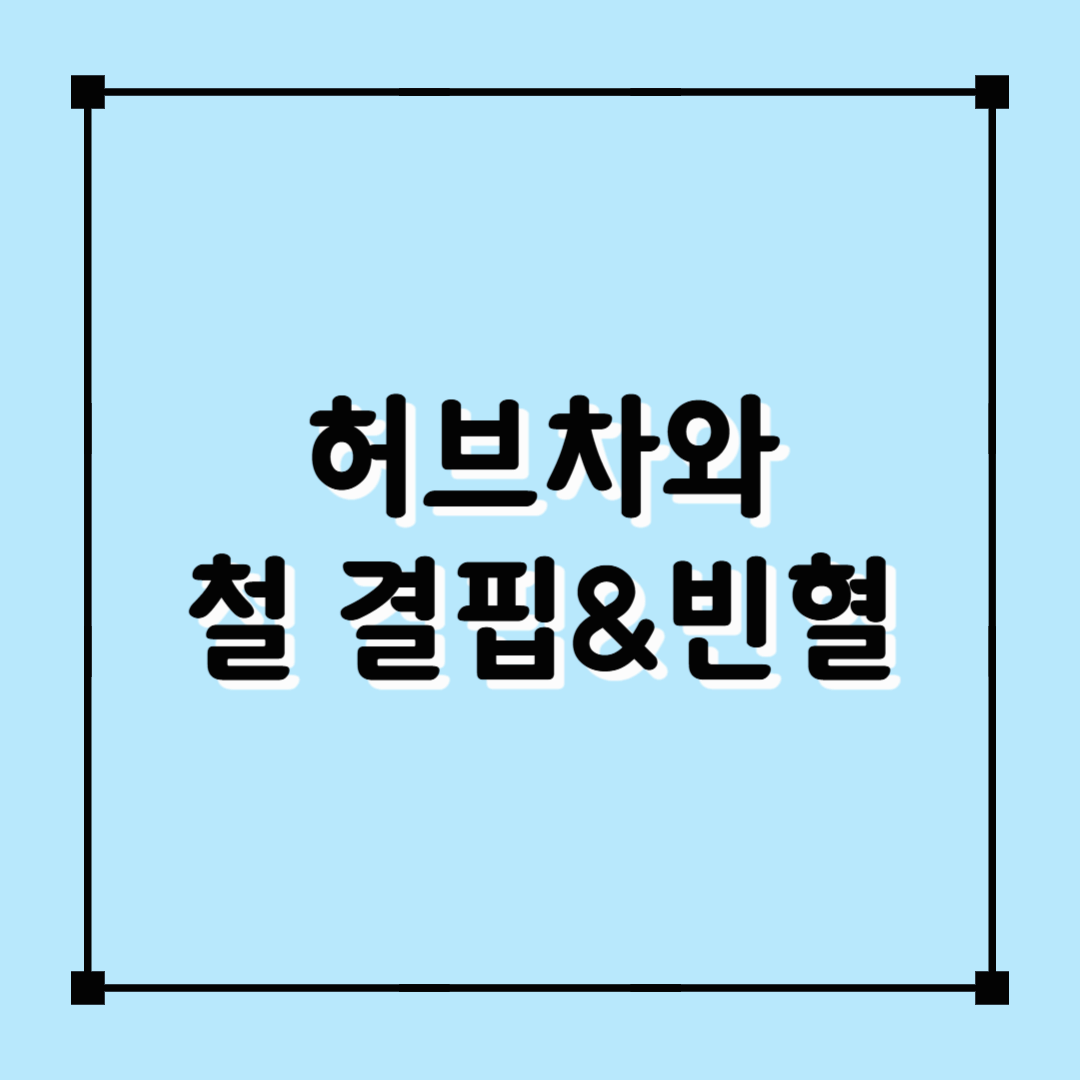허브차, 빈혈, 허브차철결핍, 허브차철부족, 허브차빈혈