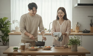 가사를 능동적으로 맡아 하고 있는 예비남편의 모습