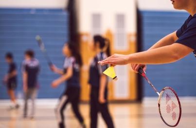 배드민턴 연습 모습