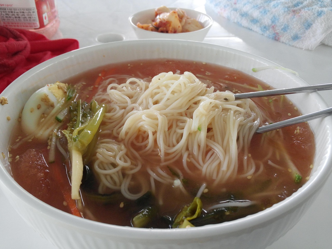 열무를 활용한 요리, 열무국수 사진