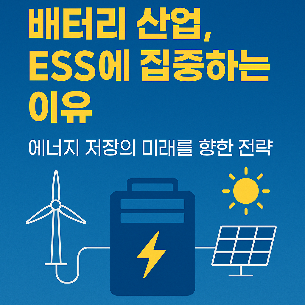 배터리 산업, ESS에 집중하는 이유: 에너지 저장의 미래를 향한 전략