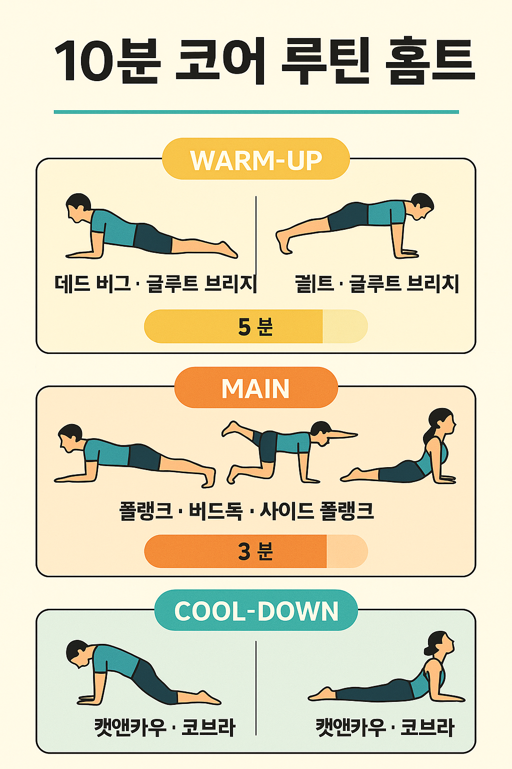 10분 코어 루틴 홈트