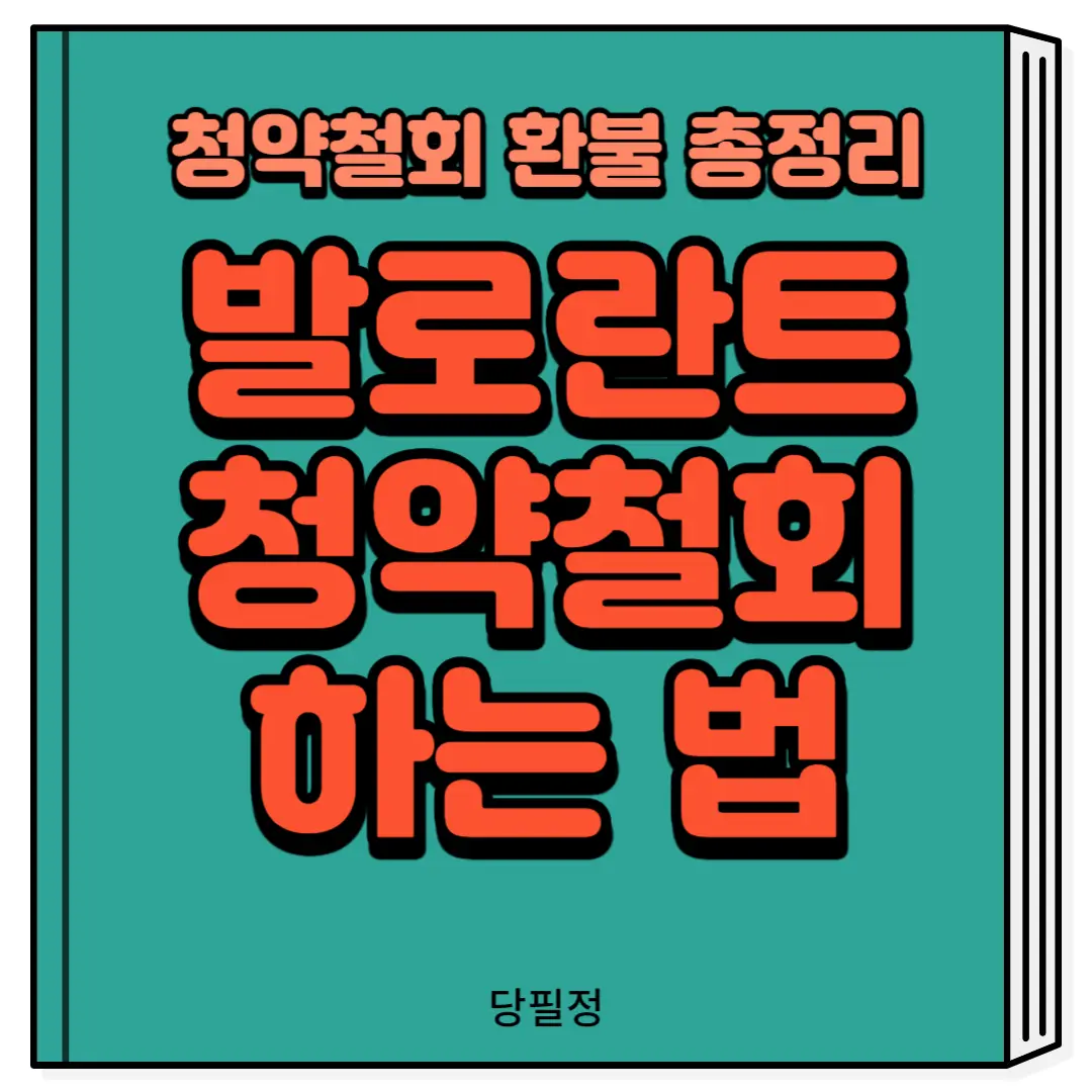 발로란트 청약철회 하는법 환불