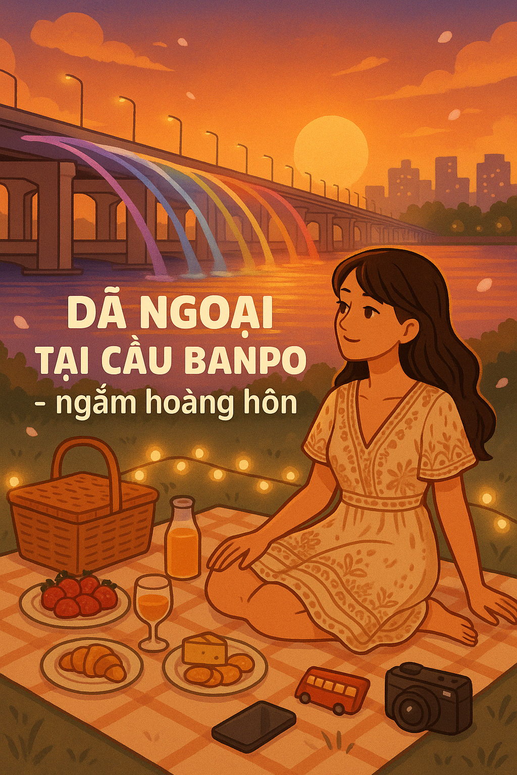 Dã ngoại tại cầu Banpo - ngắm hoàng hôn