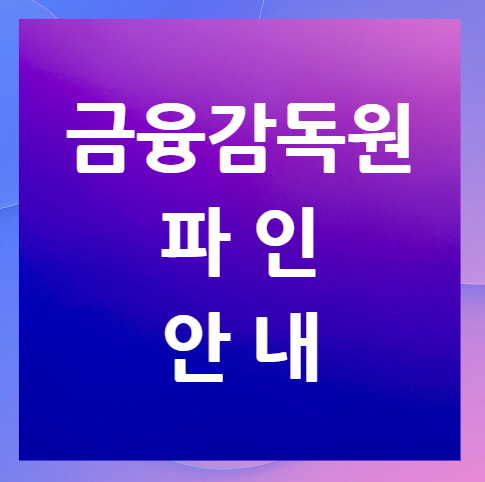 금융감독원-파인