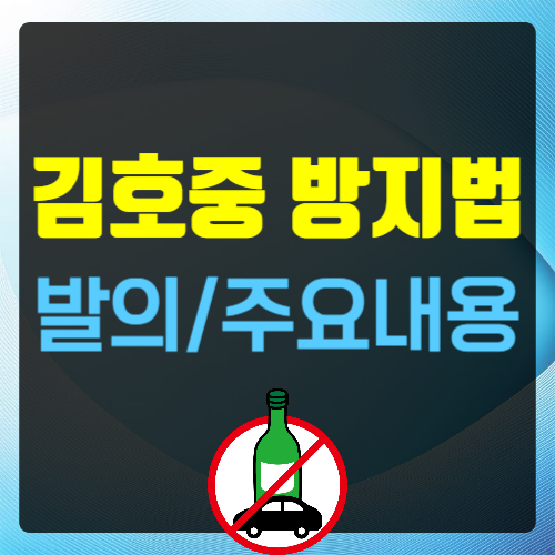 김호중 방지법 발의 주요내용
