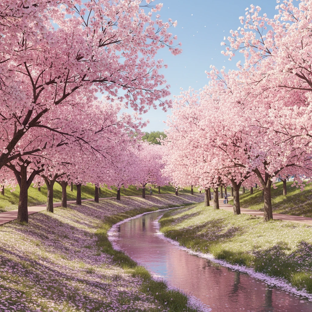 상주 벚꽃 절정 시기 및 북천 시민공..