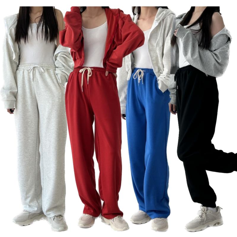 여자 트레이닝바지 와이드 조거팬츠 트레이닝복 트레이닝세트 츄리닝바지 6가지컬러