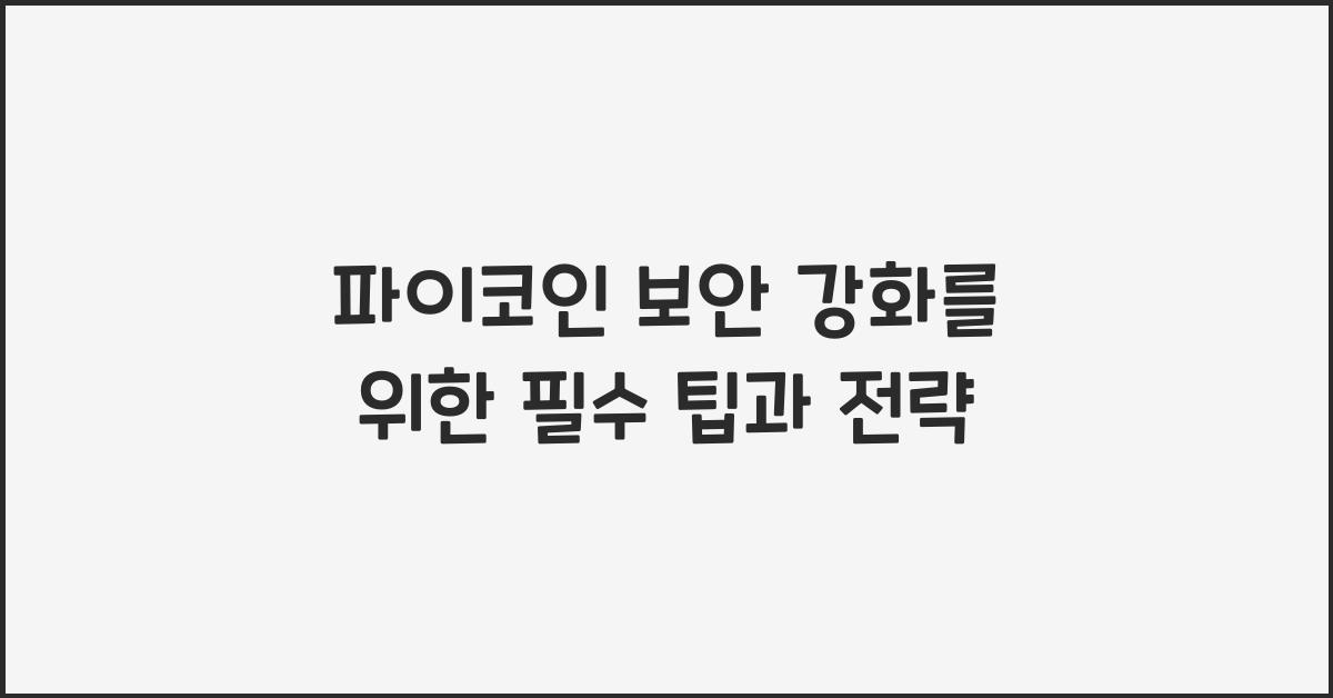 파이코인 보안