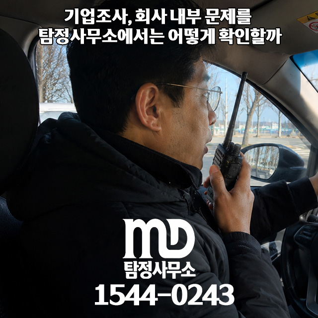 기업사건을 조사중인 엠디탐정
