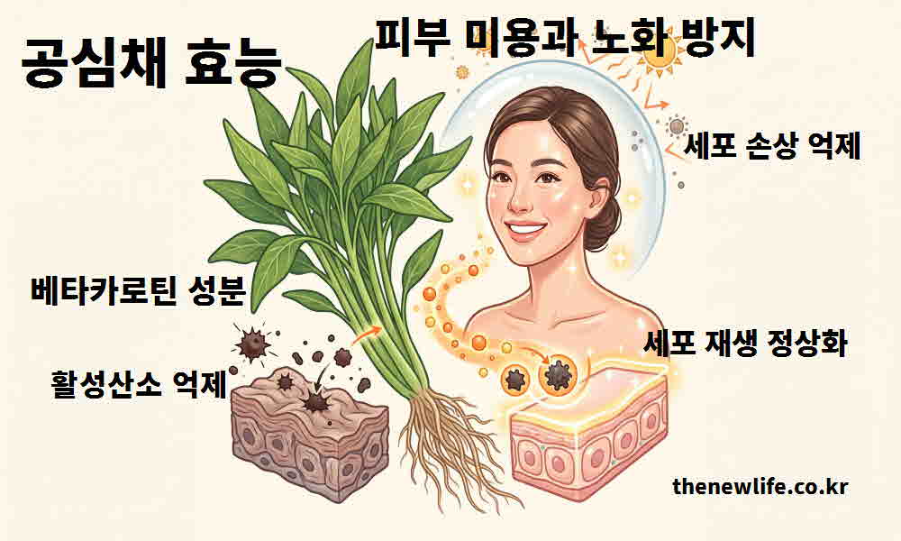 공심채 효능 피부 미용 노화 방지