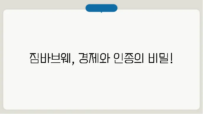 짐바브웨 인구, 경제력, 인종