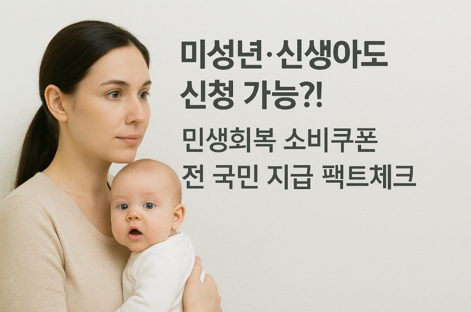 미성년&middot;신생아도 신청 가능