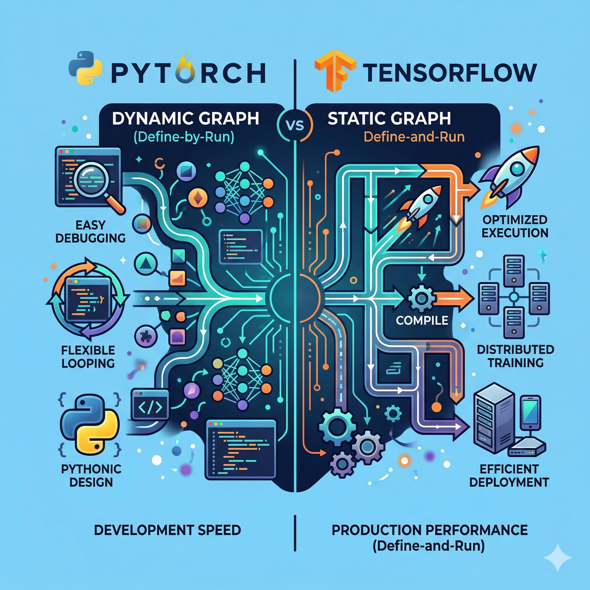 PyTorch 동적 그래프 vs TensorFlow 정적 그래프