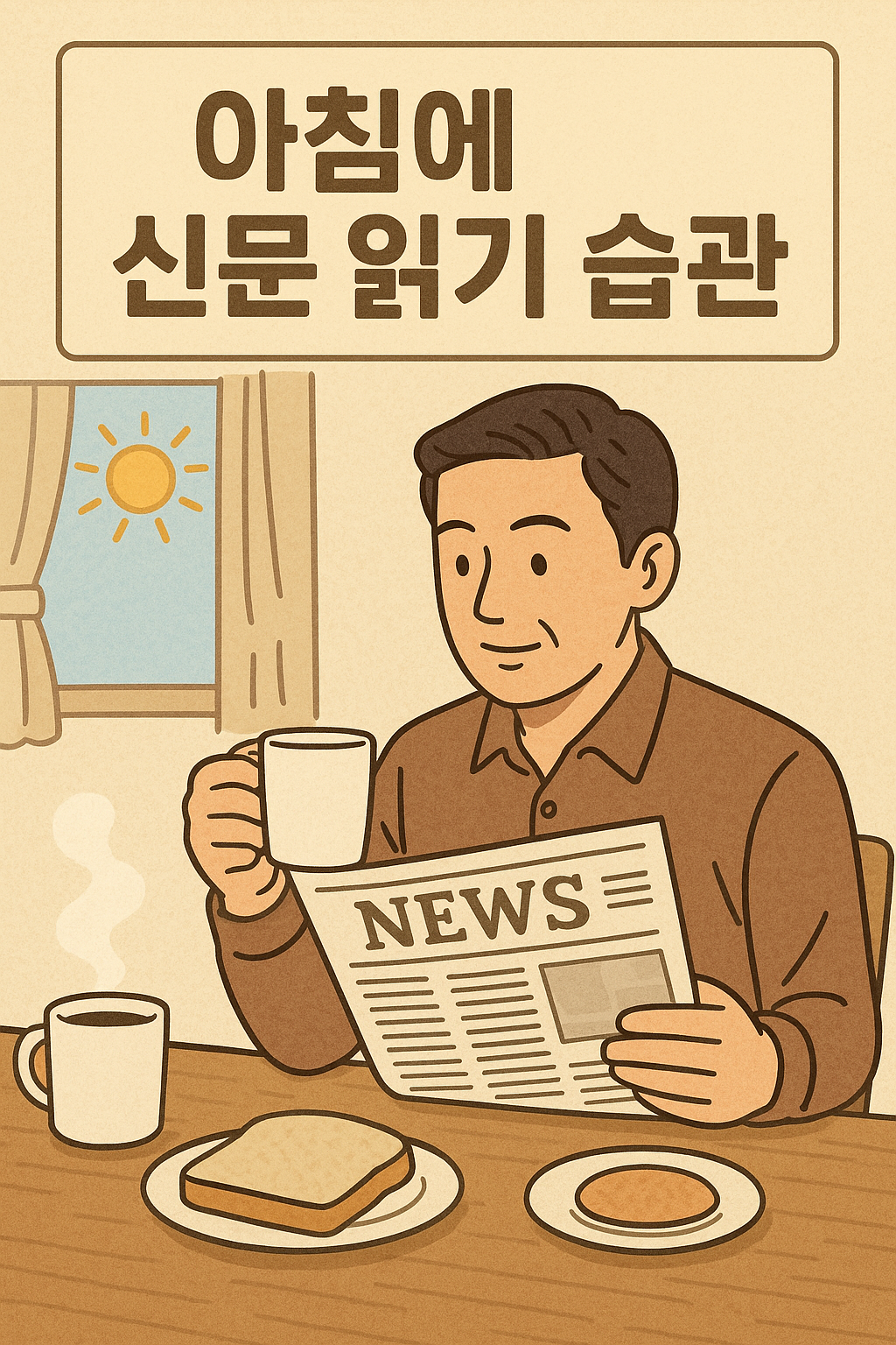 아침에 신문읽기 습관