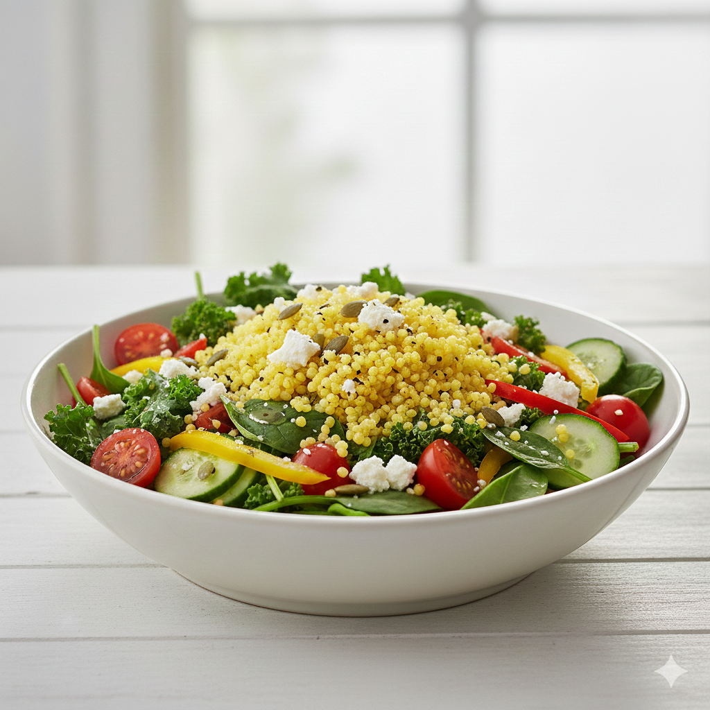 식이섬유가 풍부하여 다이어트와 성인병 예방에 도움을 주는 기장 샐러드