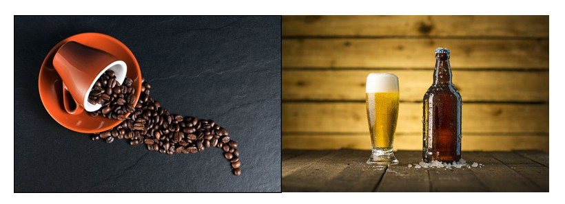 커피 및 술 사진