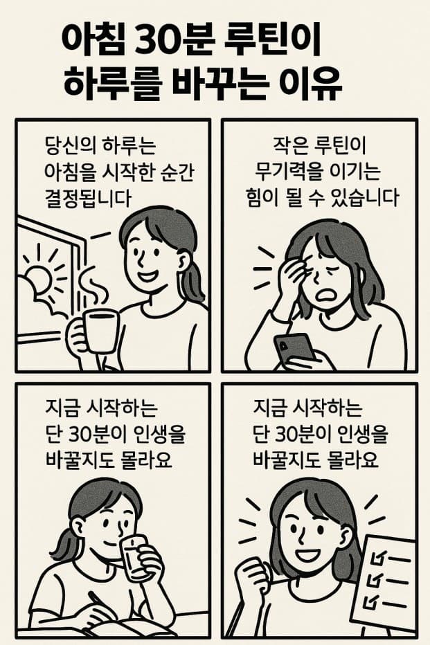 아침 30분 루틴이 하루를 바꾸는 이유