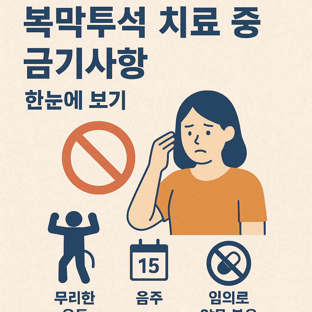 복막투석 치료 중 금기사항 한눈에 보기