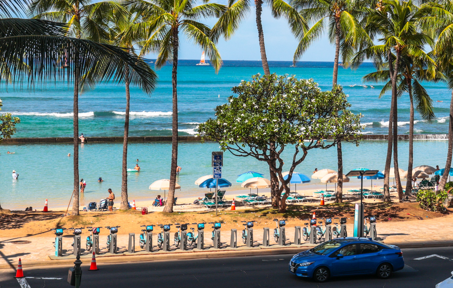 와이키키비치 비키 무인대여 자전거