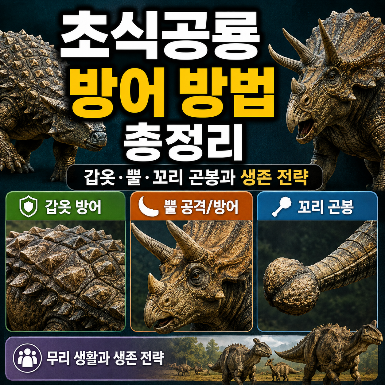 초식공룡 방어 방법