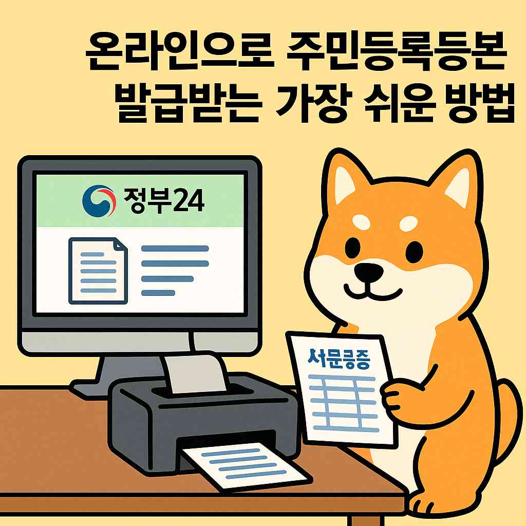 온라인으로 주민등록등본 발급받는 가장 쉬운 방법