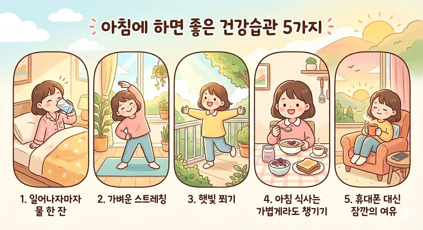 아침에 하면 좋은 건강습관