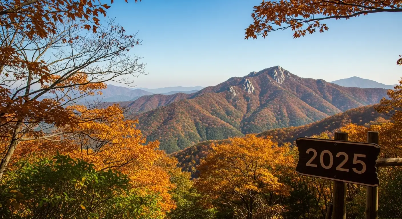 내장산-단풍-풍경으로-2025라는-푯말이-있는-AI로-구현한-이미지