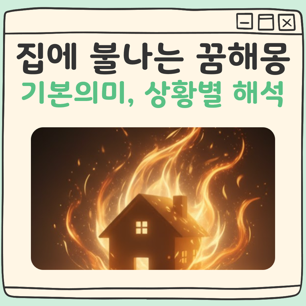 집에 불나는 꿈해몽 대표 이미지