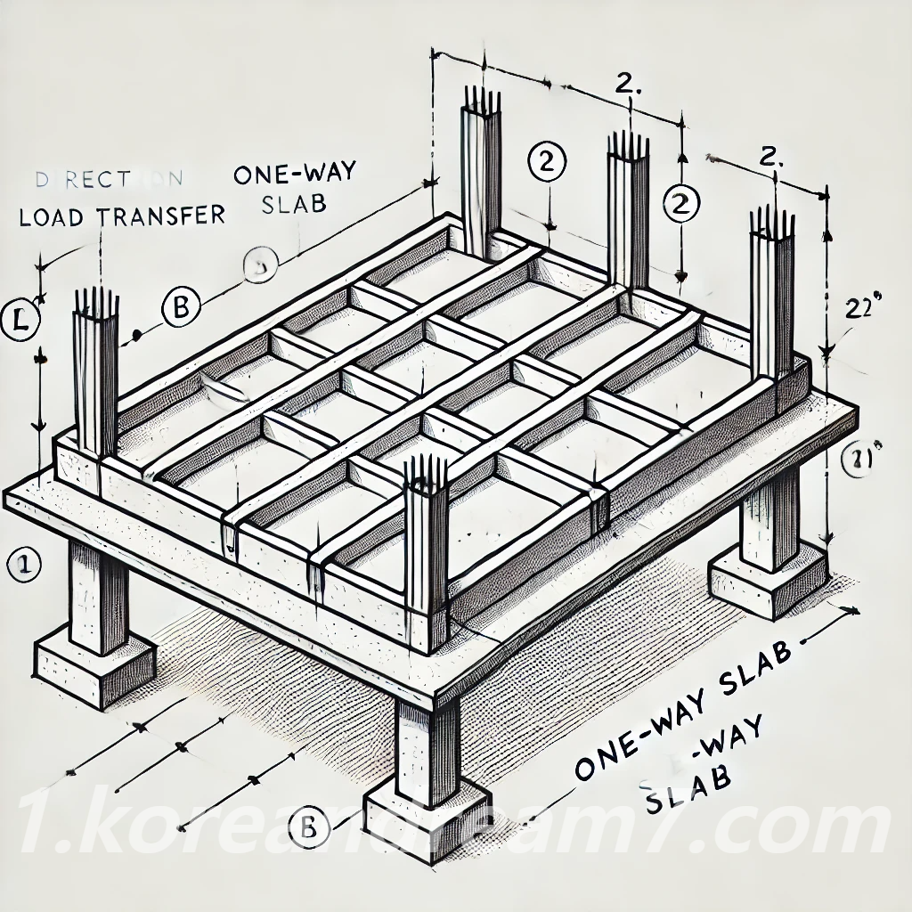 1방향 슬라브(One-way Slab)란