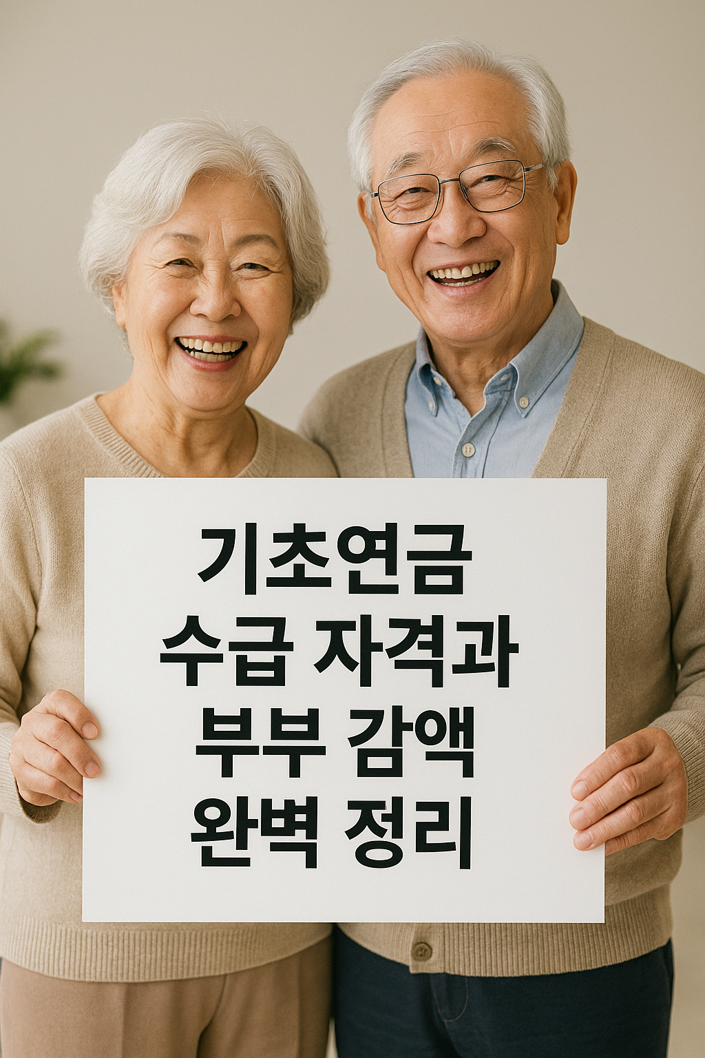 기초연금 수급 자격과 부부 감액 완벽 정리