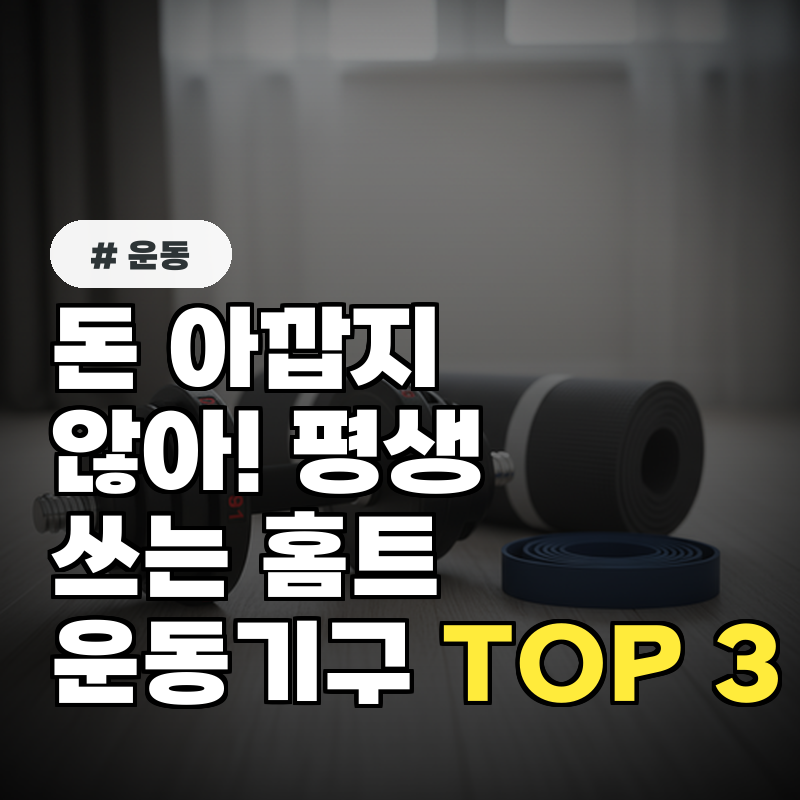 돈 아깝지 않아! 평생 쓸 수 있는 홈트 운동기구 TOP 3